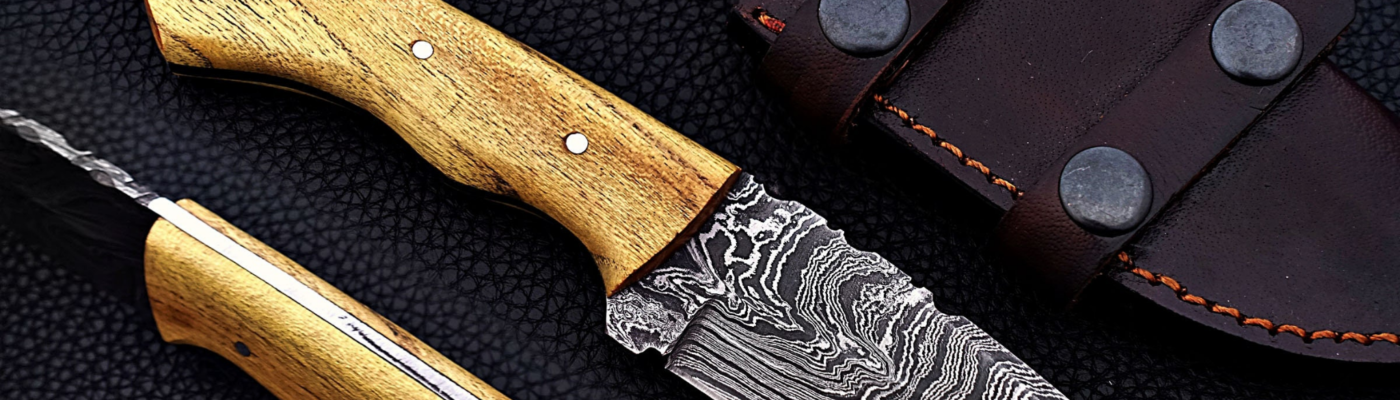 Hand-forged Damascus Bowie Knives for Sale || Sharp Steel Blade